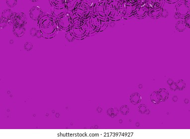 Light Purple vector layout with circle shapes. Blurred decorative design in abstract style with bubbles. Pattern for ads, leaflets.