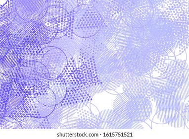 Light Purple vector layout with circles, lines. Circles, lines on abstract background with colorful gradient. Modern template for landing page.