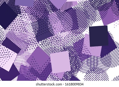 Light Purple vector layout with circles, lines, rectangles. Circles, lines, rhombus with colorful gradient. Modern template for landing page.
