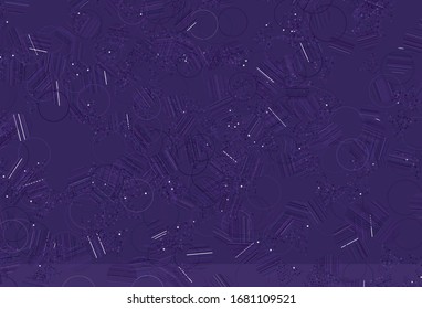Light Purple vector layout with circles, lines. Decorative design in abstract style with lines, dots. Modern template for landing page.