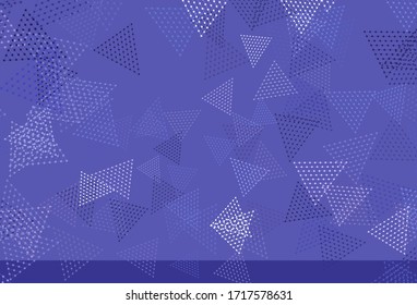 Diseño vectorial púrpura claro con círculos, líneas. Ilustración abstracta brillante con esferas, líneas triangulares. Plantilla para fondos de pantalla.