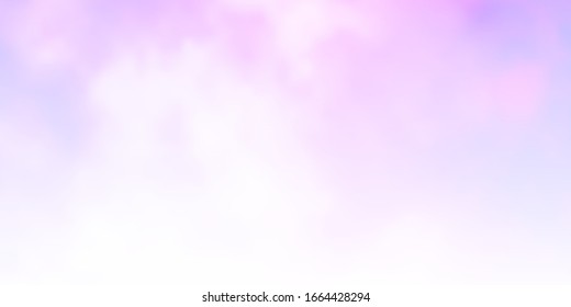 Light Purple vector layout with cloudscape. Abstract illustration with colorful gradient clouds. Template for landing pages.