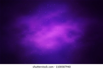 Light Purple vector layout with cosmic stars. Modern abstract illustration with Big Dipper stars. Smart design for your business advert.
