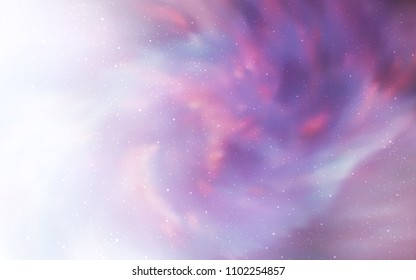 Light Purple vector layout with cosmic stars. Blurred decorative design in simple style with galaxy stars. Template for cosmic backgrounds.