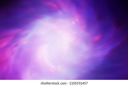Light Purple vector layout with cosmic stars. Blurred decorative design in simple style with galaxy stars. Pattern for astronomy websites.