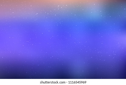 Light Purple vector layout with cosmic stars. Blurred decorative design in simple style with galaxy stars. Smart design for your business advert.