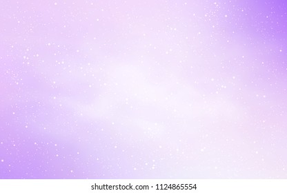 Light Purple vector layout with cosmic stars. Shining illustration with sky stars on abstract template. Template for cosmic backgrounds.