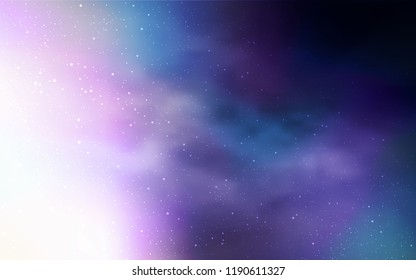 Light Purple vector layout with cosmic stars. Glitter abstract illustration with colorful cosmic stars. Pattern for astrology websites.