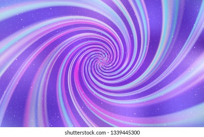Light Purple vector layout with cosmic stars. Blurred decorative design in simple style with galaxy stars. Best design for your ad, poster, banner.
