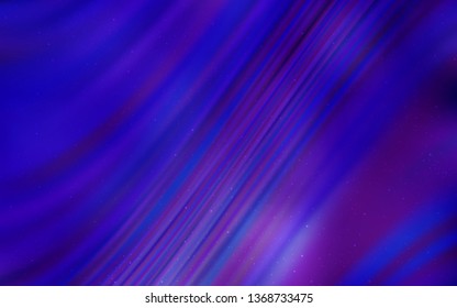Light Purple vector layout with cosmic stars. Space stars on blurred abstract background with gradient. Pattern for astronomy websites.