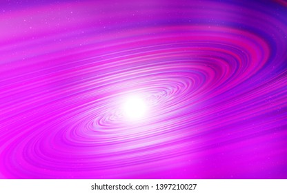 Light Purple vector layout with cosmic stars. Glitter abstract illustration with colorful cosmic stars. Smart design for your business advert.