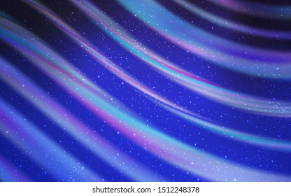 Light Purple vector layout with cosmic stars. Blurred decorative design in simple style with galaxy stars. Pattern for astrology websites.