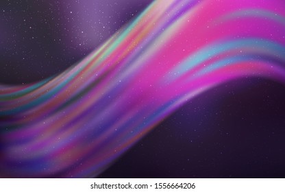 Light Purple vector layout with cosmic stars. Space stars on blurred abstract background with gradient. Template for cosmic backgrounds.