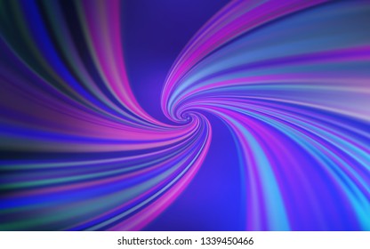 Light Purple vector layout with curved lines. Creative illustration in halftone style with gradient. Template for cell phone screens.