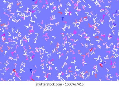 Light Purple vector layout with curved lines. Glitter abstract illustration with wry lines. Brand new design for your ads, poster, banner.