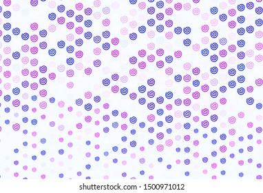 Light Purple vector layout with curved lines. A shining illustration, which consists of curved lines. Pattern for your business design.
