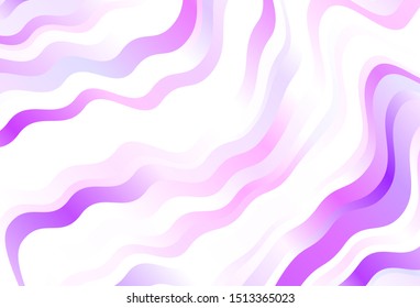 Light Purple vector layout with curved lines. Colorful abstract illustration with gradient lines. New composition for your brand book.