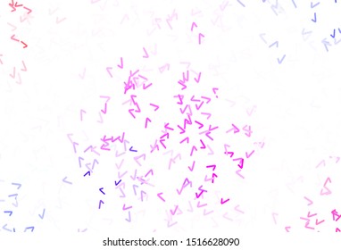 Light Purple vector layout with curved lines. Glitter abstract illustration with wry lines. Brand new design for your ads, poster, banner.