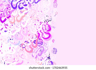 Light Purple vector layout with curved lines. Modern gradient abstract illustration with bandy lines. New composition for your brand book.