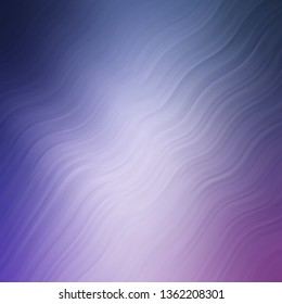 Light Purple vector layout with curves. Abstract illustration with bandy gradient lines. Pattern for ads, commercials.