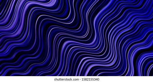 Light Purple vector layout with curves. Colorful abstract illustration with gradient curves. Pattern for commercials, ads.