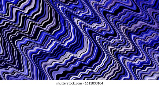 Light Purple vector layout with curves. Colorful illustration in abstract style with bent lines. Pattern for ads, commercials.