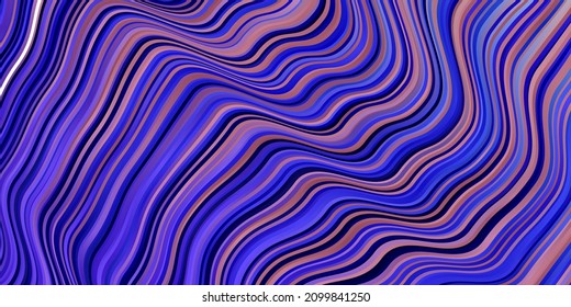 Light Purple vector layout with curves. Brand new colorful illustration with bent lines. Best design for your posters, banners.