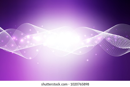 Light Purple vector layout with festival confetti. Modern geometrical abstract illustration with carnival ribbons. The pattern can be used for new year ad, booklets.
