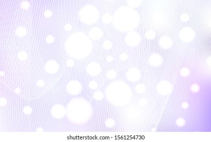 Light Purple vector layout with festival confetti. Glitter abstract illustration with colorful confetti, ribbons. The pattern can be used for new year ad, booklets.