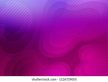 Light Purple vector layout with flat lines. Decorative shining illustration with lines on abstract template. The pattern can be used for busines ad, booklets, leaflets