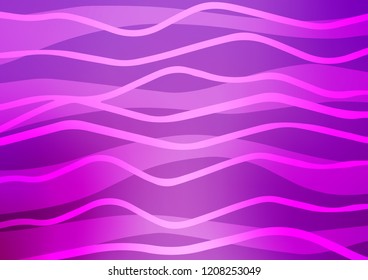 Light Purple vector layout with flat lines. Lines on blurred abstract background with gradient. The pattern can be used as ads, poster, banner for commercial.