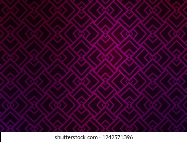 Light Purple vector layout with flat lines. Shining illustration with lines on abstract template. Pattern for business booklets, leaflets.