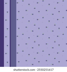 Light Purple vector layout with floral arrangements. Blurred design in simple style border aside.