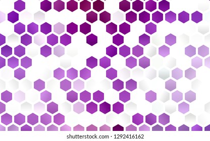 Light Purple vector layout with hexagonal shapes. Design in abstract style with hexagons. New template for your brand book.