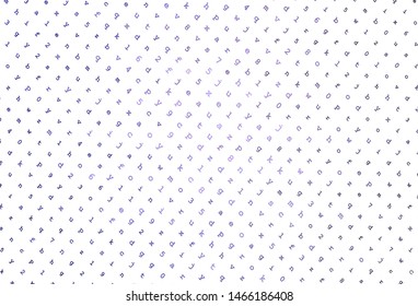 Light Purple vector layout with latin alphabet. Abstract illustration with colored latin alphabet. Pattern for ads, poster, banner of books.