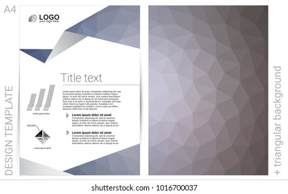 Light Purple vector  layout for Leaflets. Beautiful colored sample in A4 size. Pattern for beautiful business cards, folders.