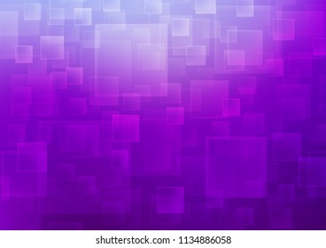 Light Purple vector layout with lines, rectangles. Beautiful illustration with rectangles and squares. Modern template for your landing page.