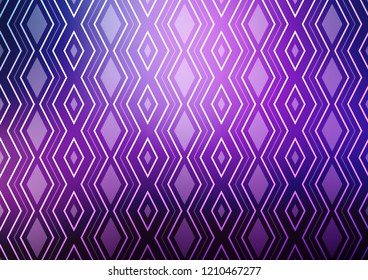 Light Purple vector layout with lines, rectangle. Colorful lines, squares on abstract background with gradient. Best design for your ad, poster, banner.