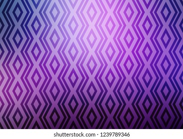 Light Purple vector layout with lines, rectangle. Glitter abstract illustration with colorful lines, rhombuses. Pattern for business booklets, leaflets.