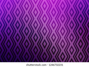 Light Purple vector layout with lines, rectangle. Glitter abstract illustration with colorful lines, rhombuses. Backdrop for TV commercials.