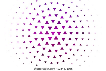 Light Purple vector layout with lines, triangles. Decorative design in abstract style with triangles. Pattern can be used for websites.