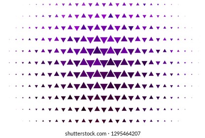 Light Purple vector layout with lines, triangles. Glitter abstract illustration with triangular shapes. Smart design for your business advert.