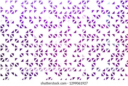 Light Purple vector layout with lines, triangles. Triangles on abstract background with colorful gradient. Smart design for your business advert.