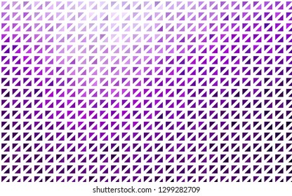 Light Purple vector layout with lines, triangles. Glitter abstract illustration with triangular shapes. Modern template for your landing page.