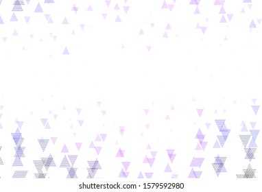 Light Purple vector layout with lines, triangles. Beautiful illustration with triangles in nature style. Best design for poster, banner.