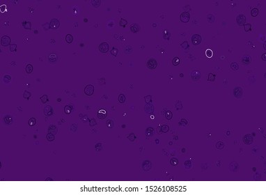 Light Purple vector layout with restaurant food. Colorful decorative design of snacks in doodle style. Template for meal cooking in kitchen.