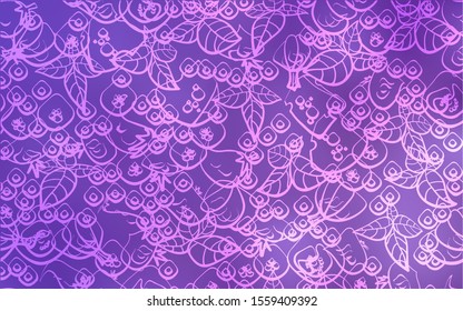 Light Purple vector layout with restaurant food. Blurred decorative design of snacks in doodle style. Template for meal cooking in kitchen.