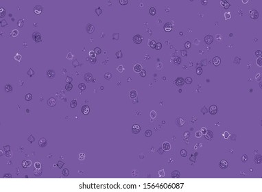 Light Purple vector layout with restaurant food. Beautiful colorful illustration with food in doodle style. Template for meal cooking in kitchen.