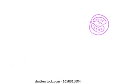 Light Purple vector layout with restaurant food. Colorful decorative design of snacks in doodle style. Pattern for ads of breakfast, lunch, dinner.