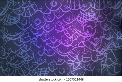 Light Purple vector layout with sweet desserts. Glitter abstract sketch with sweets, candies, desserts. Design for ad, poster, banner of cafes or restaurants.